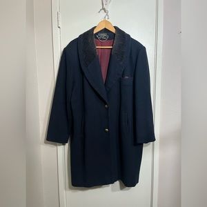 Elegant Navy Blue Trench Coat